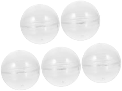 FAVOMOTO 5pc Clear Round Gumball Machine Capsules