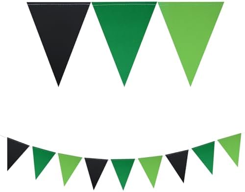 Mefuny 3 Pack Black Green Party Decorations
