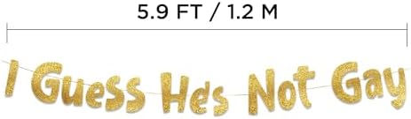Funny Bachelor Party Gold Glitter Banner