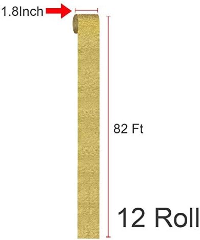 81 Feet Green Gold Sage Crepe Paper Streamers 6 Rolls