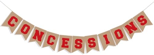 Baseball Concession Sign Garland for Party Decor