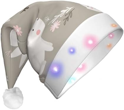 Easter Bunny Christmas Hat with LED Lights