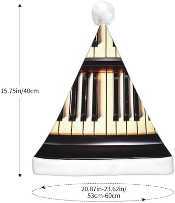 Piano Keys Musical Notes Print Christmas Hat with LED Lights