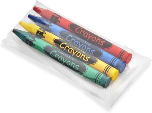 CrayonKing 25 Sets of 4-Packs 100 Bulk Crayons - Non-Toxic