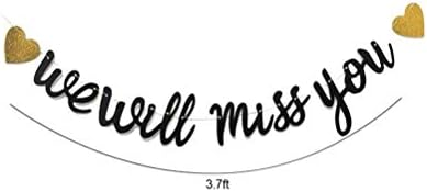 We Will Miss You Banner for Retirement Party Decorations