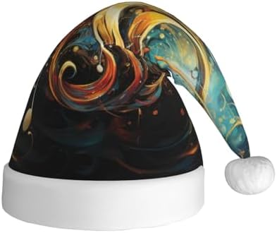 Music Symbol Christmas Santa Hat Plush Funny Adult Party Hat
