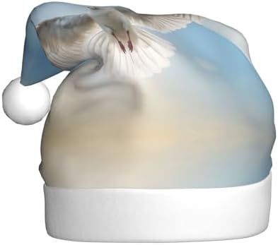 Bird Love Heart Art1 Christmas Santa Hat Plush for Adult