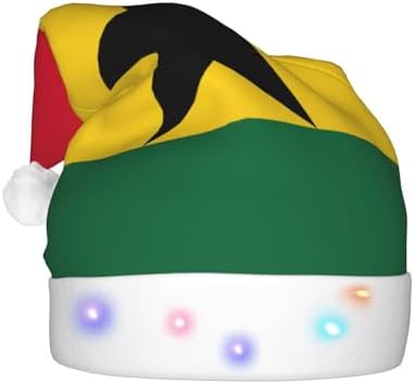 Ghana Flag Christmas Hat with LED Lights