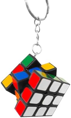 Puzzle Cube Keychain 3 Pack - Mini Magic Cube Keychain Set