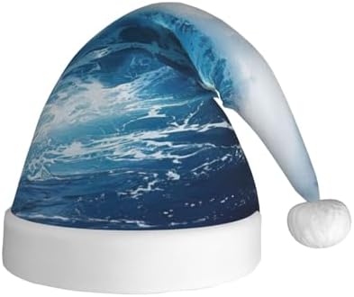 Big Ocean Wave HD Print Christmas Santa Hat Plush