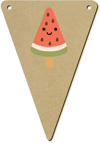 Azeeda 5 x 140mm Water Melon Ice Cream Wooden Bunting Flags