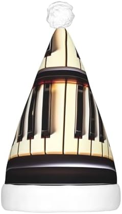 Piano Keys Musical Notes Print Christmas Hat with LED Lights