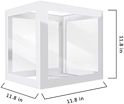 QPEY Clear Baby Shower Boxes with Letters 4PCS