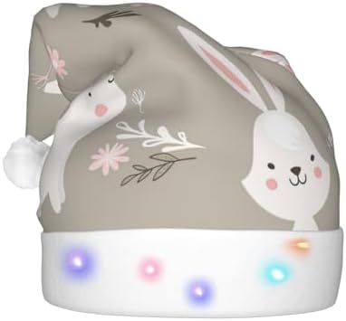 Easter Bunny Christmas Hat with LED Lights