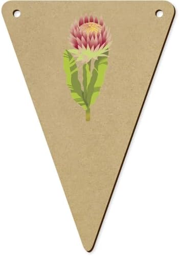 5pcs 140mm Protea Exotic Flower Wooden Bunting Flags