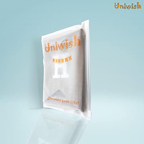 Uniwish Happy Birthday Burlap Banner 2 in 1 Decor