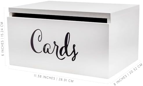Darware Wooden Wedding Card Box for Reception White