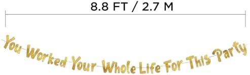 You Worked Your Whole Life For This Party Gold Glitter Banner