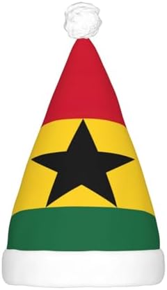 Ghana Flag Christmas Hat with LED Lights
