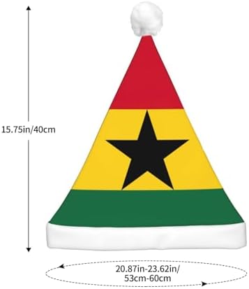 Ghana Flag Christmas Hat with LED Lights