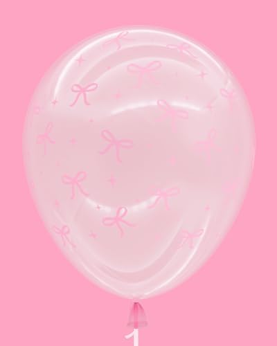 XO Fetti Pink Latex Bow Balloons 24 pk 12 Inch