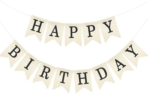 Anwyll Black Happy Birthday Banner Sign