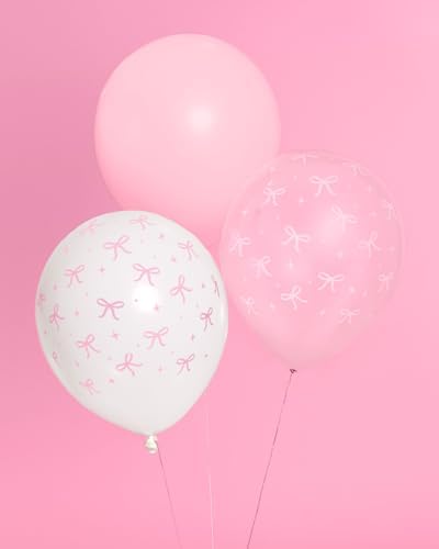 XO Fetti Pink Latex Bow Balloons 24 pk 12 Inch
