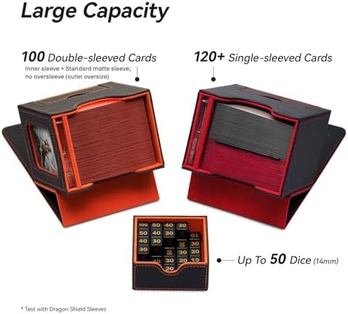 Mage Tech Card Deck Box for MTG Commander - Black Blue