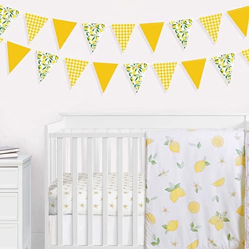44 Ft Lemon Theme Bunting Banner Garland for Parties