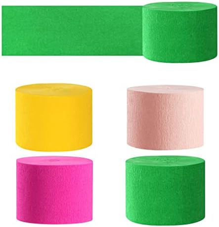Hawaiian Themed Pool Party Decor Crepe Paper Streamers 8 Rolls