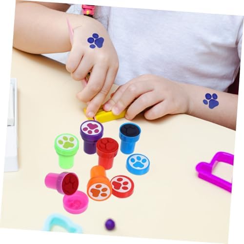 12pcs Paw Print Stamps for Kids Party Favors and Crafts