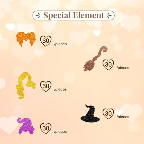 150pcs Hocus Pocus Confetti Halloween Decorations
