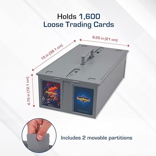 BCW Collectible Card Bin - Single Gray Holds 1600 Cards