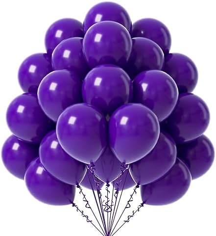 FOTIOMRG 12 Inch Purple Balloons 50 Pack Party Decorations