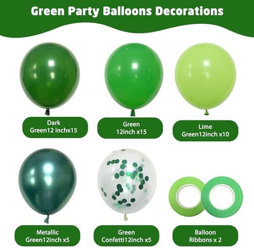 Green Balloons 50pcs 12 Inch Party Decorations