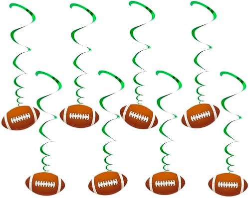 Uniwish Football Hanging Swirls Party Decorations