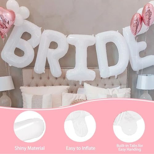 40 Inch White Bride Balloons for Party Decor