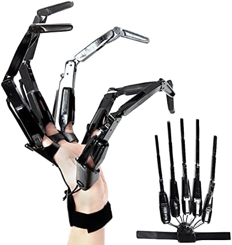 Halloween Gloves Skull Fingers Articulated Devil Claws Cosplay Ghost Hands Black