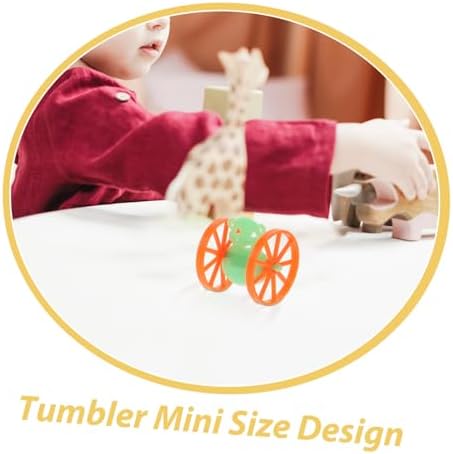 SUPVOX 50PCS Mini Wheeled Tumbler Toy Set for Adults and Kids