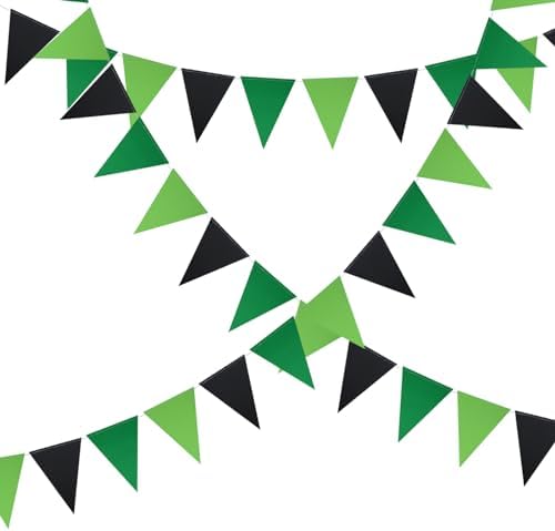 Mefuny 3 Pack Black Green Party Decorations