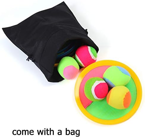Aneco Toss and Catch Paddle Game Set with Storage Bag