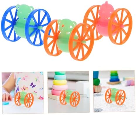 Hemoton 50pcs Rolling Tumbler Toy Wheels Mini Tumbler Toys for Kids Parties