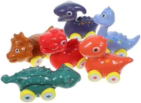 VOSAREA 6pcs Dinosaur Car Toy for Kids