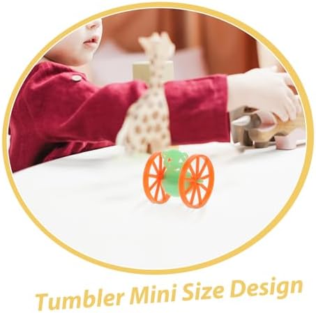 Hemoton 50pcs Rolling Tumbler Toy Wheels Mini Tumbler Toys for Kids Parties