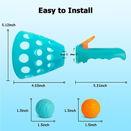 Punkdog Pop and Catch Ball Game with 24 Balls and 4 Launchers