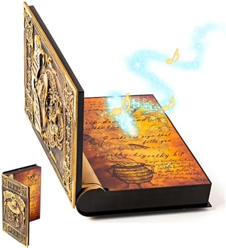 Halloween Decorations Spell Book with Sound and Light