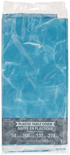 Creative Converting 329657 Plain Water Print Plastic Tablecloth 1