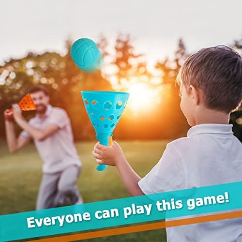 Punkdog Pop and Catch Ball Game with 24 Balls and 4 Launchers