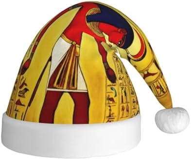 Ancient Egypt Design Christmas Santa Hat Plush for Adults