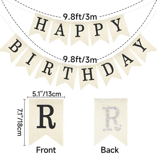Anwyll Black Happy Birthday Banner Sign